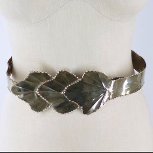 Solid Metal Belt Vintage 1980s, Fits Waist 29-35